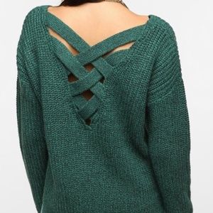 Sparkle & Fade Urban Outfitters cross back sweater
